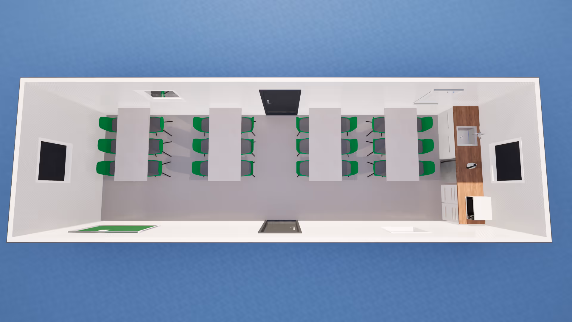 32x10 large cabins for teams and major construction projects.