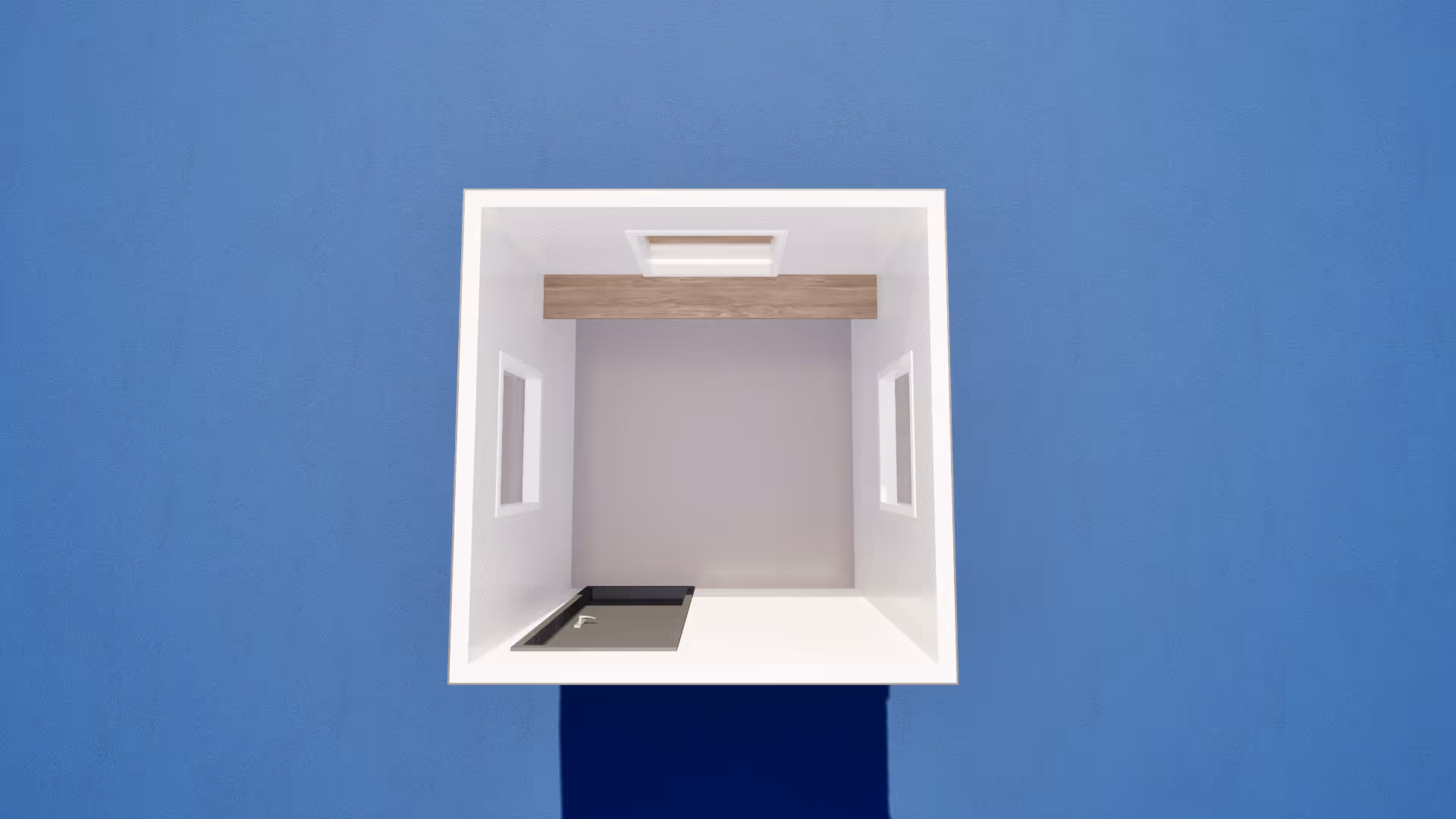 8x8 gatehouse as an additional asset with interior view.