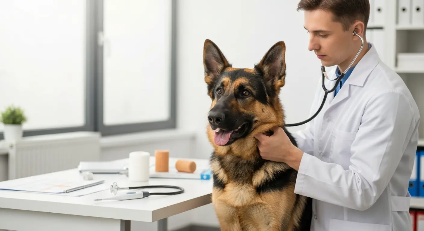 Chien avec vétérinaire Filouzii