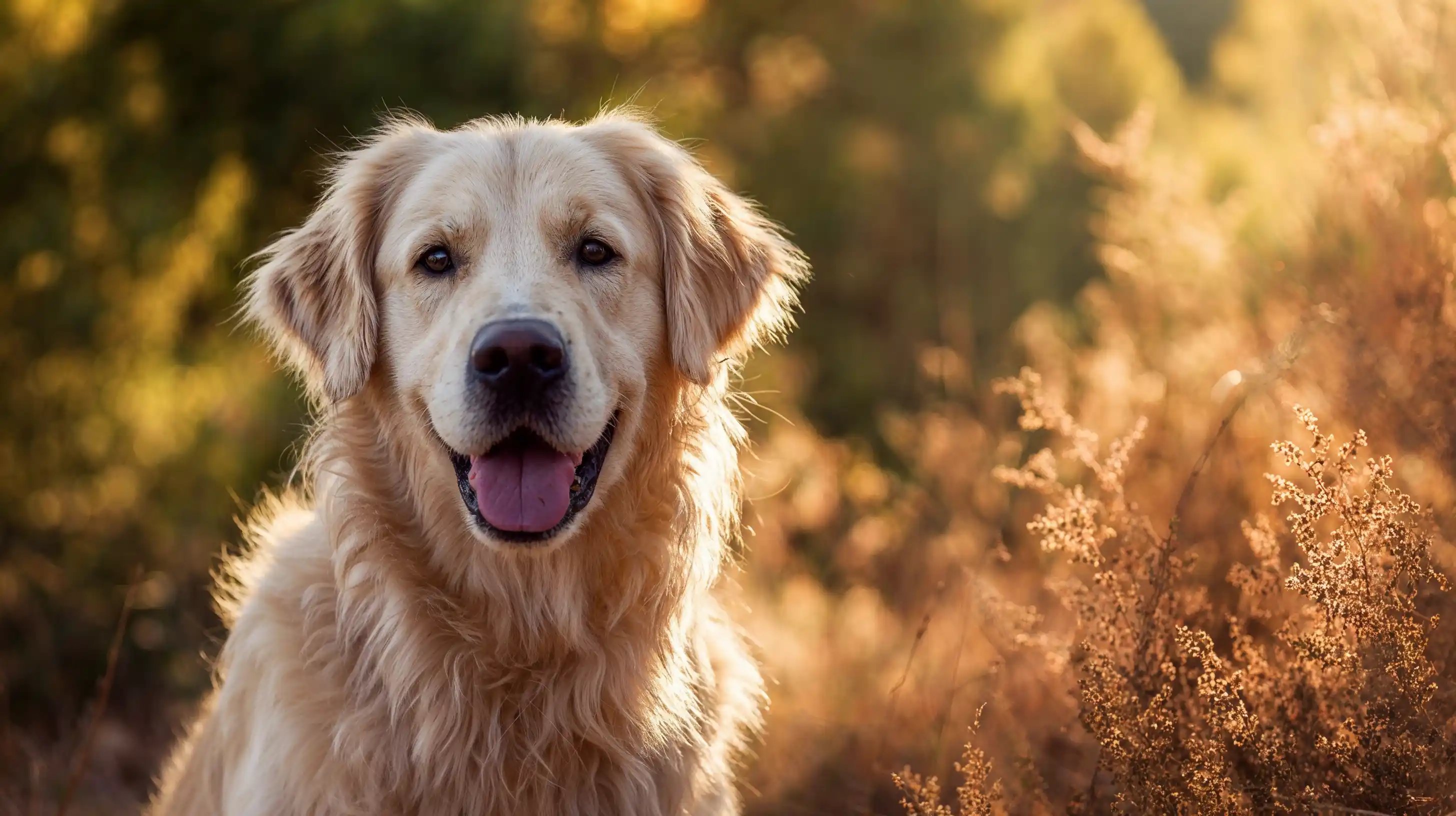 Golden dans un champ