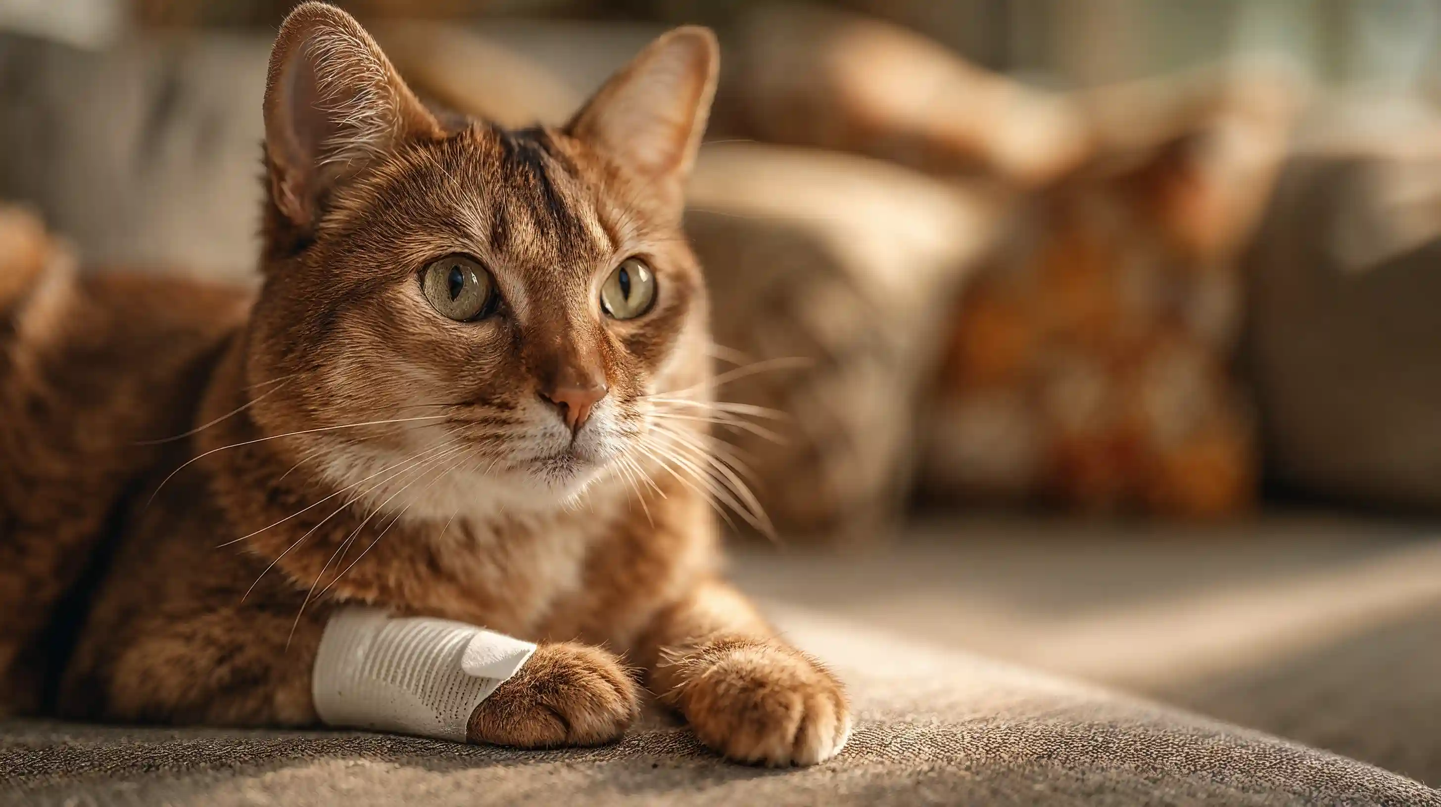 Abyssin dans un champs