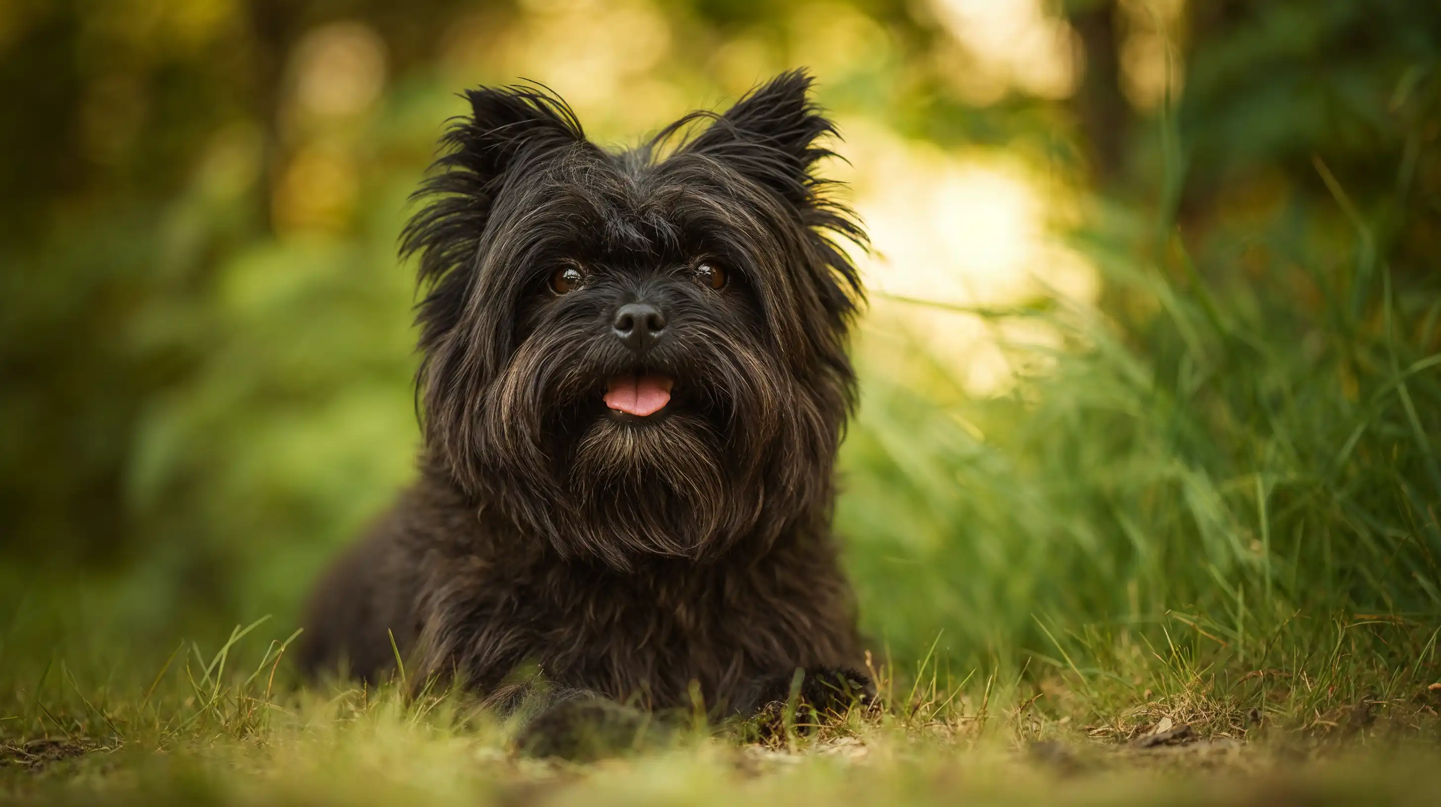 Affenpinscher dans un champs