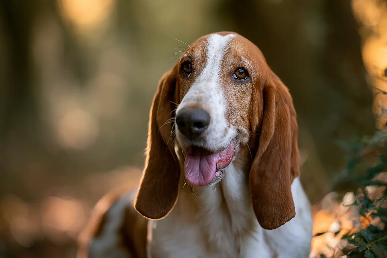 Basset de Westphalie dans une forêt
