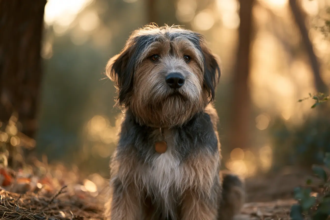 Bobtail dans une forêt 