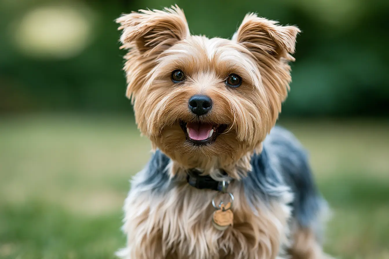 Yorkshire Terrier dans un parc
