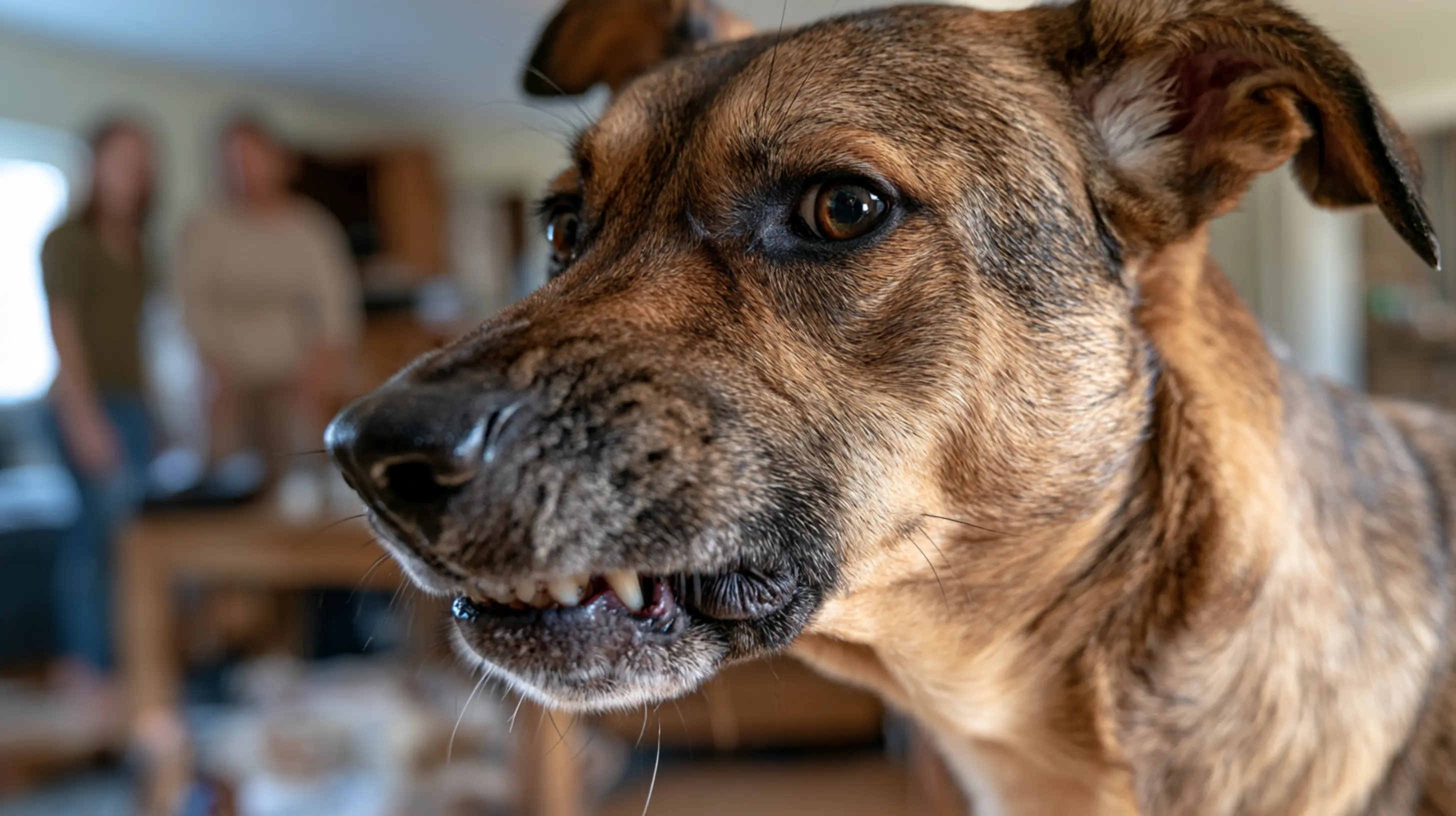 un chien prêt à attaquer 