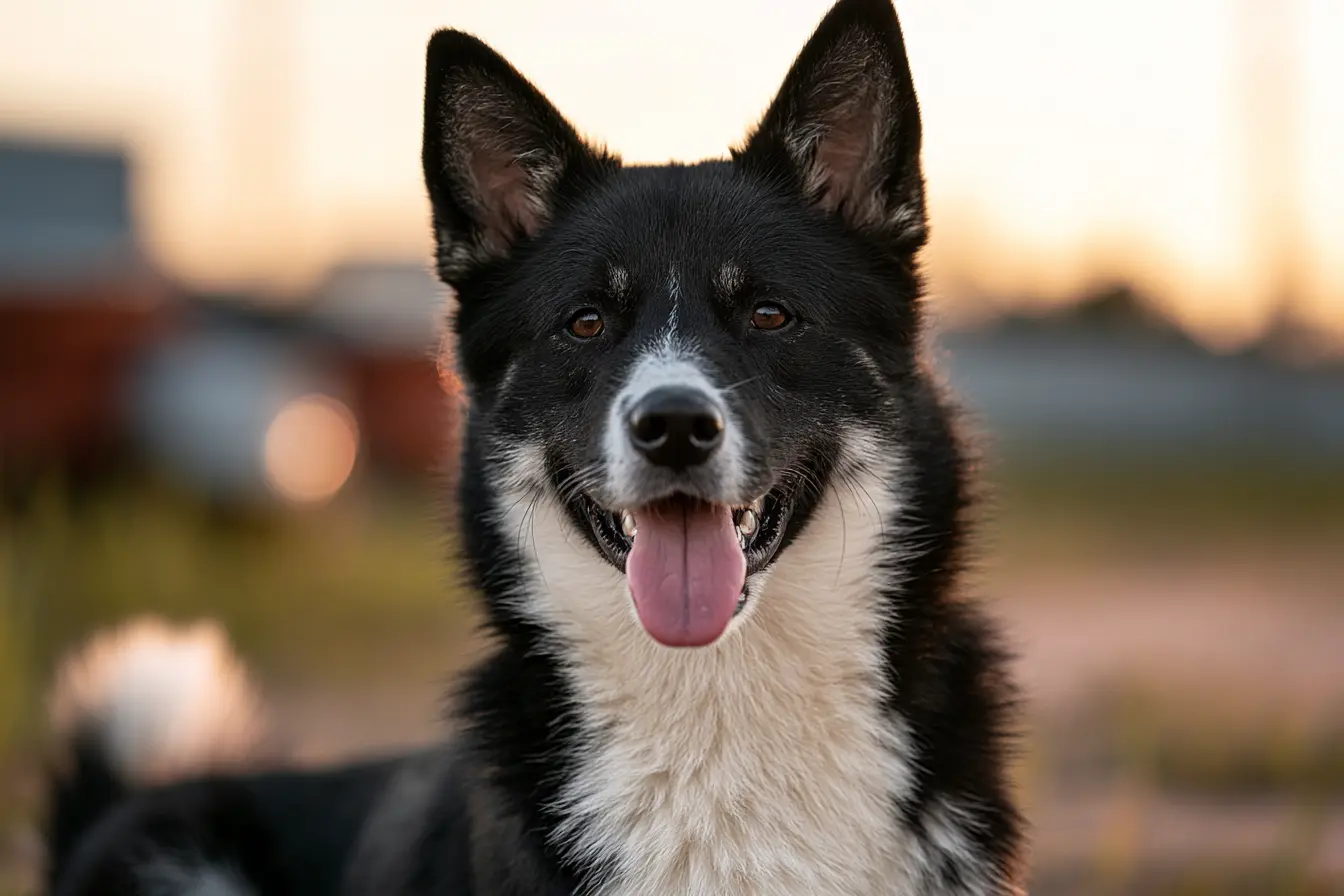 Karelian Bear Dog face caméra