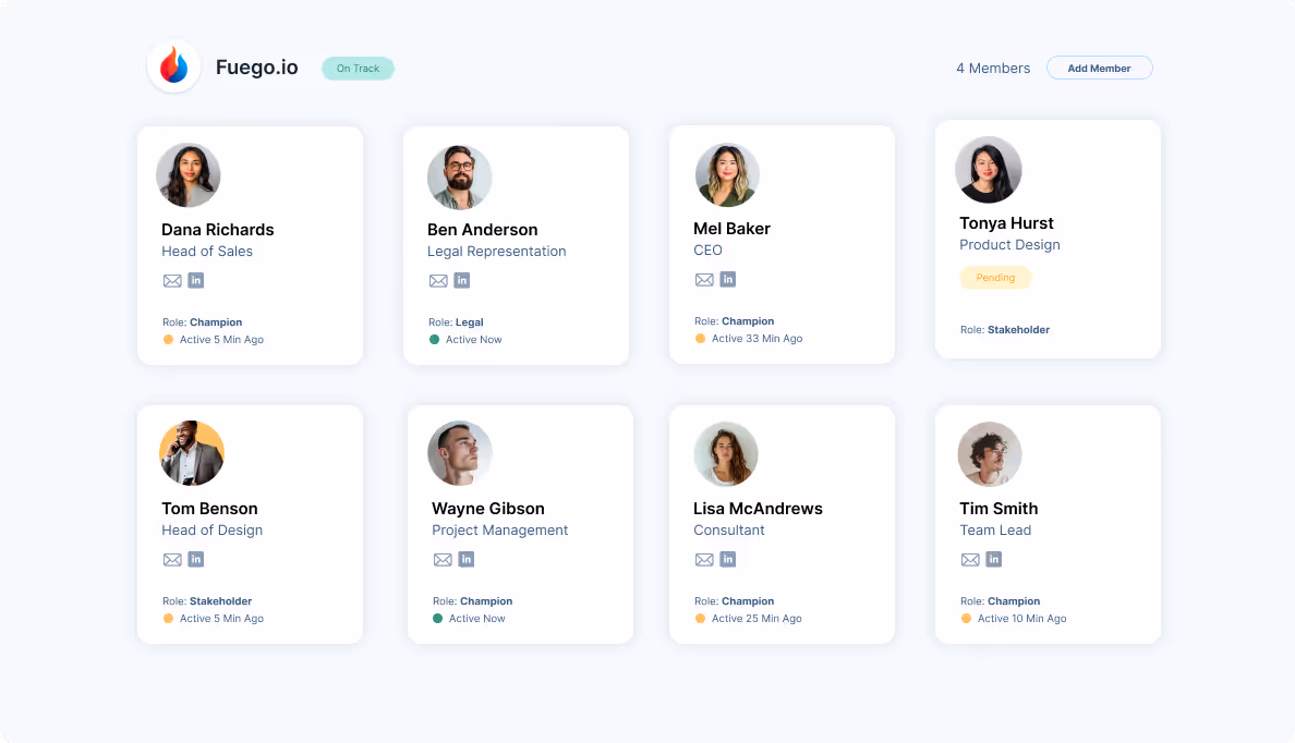 An image of a stakeholder map in the Accord platform. 