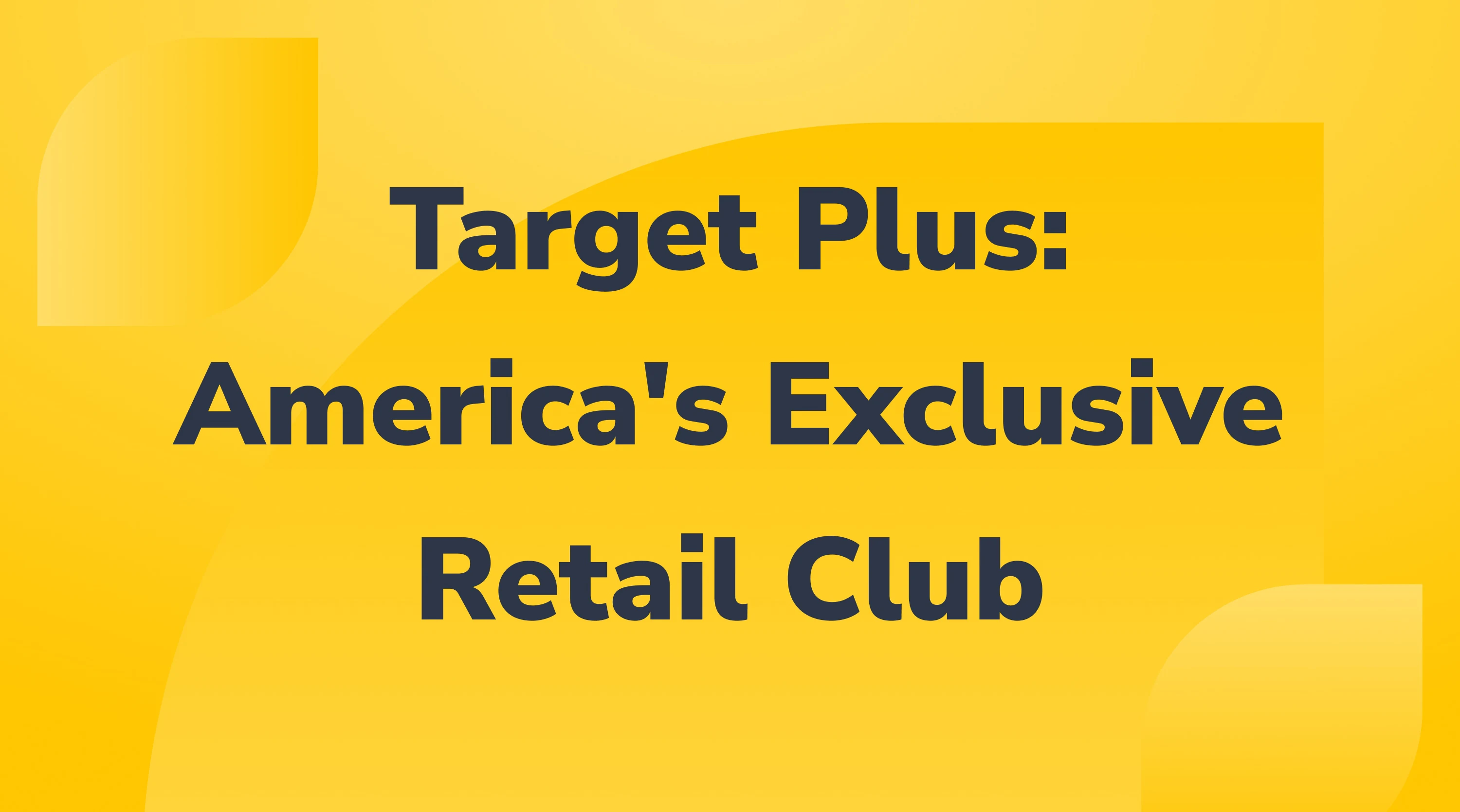 Launching on Target Plus in the US