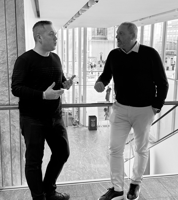 Made.Agency directors in discussion about an upcoming creative project