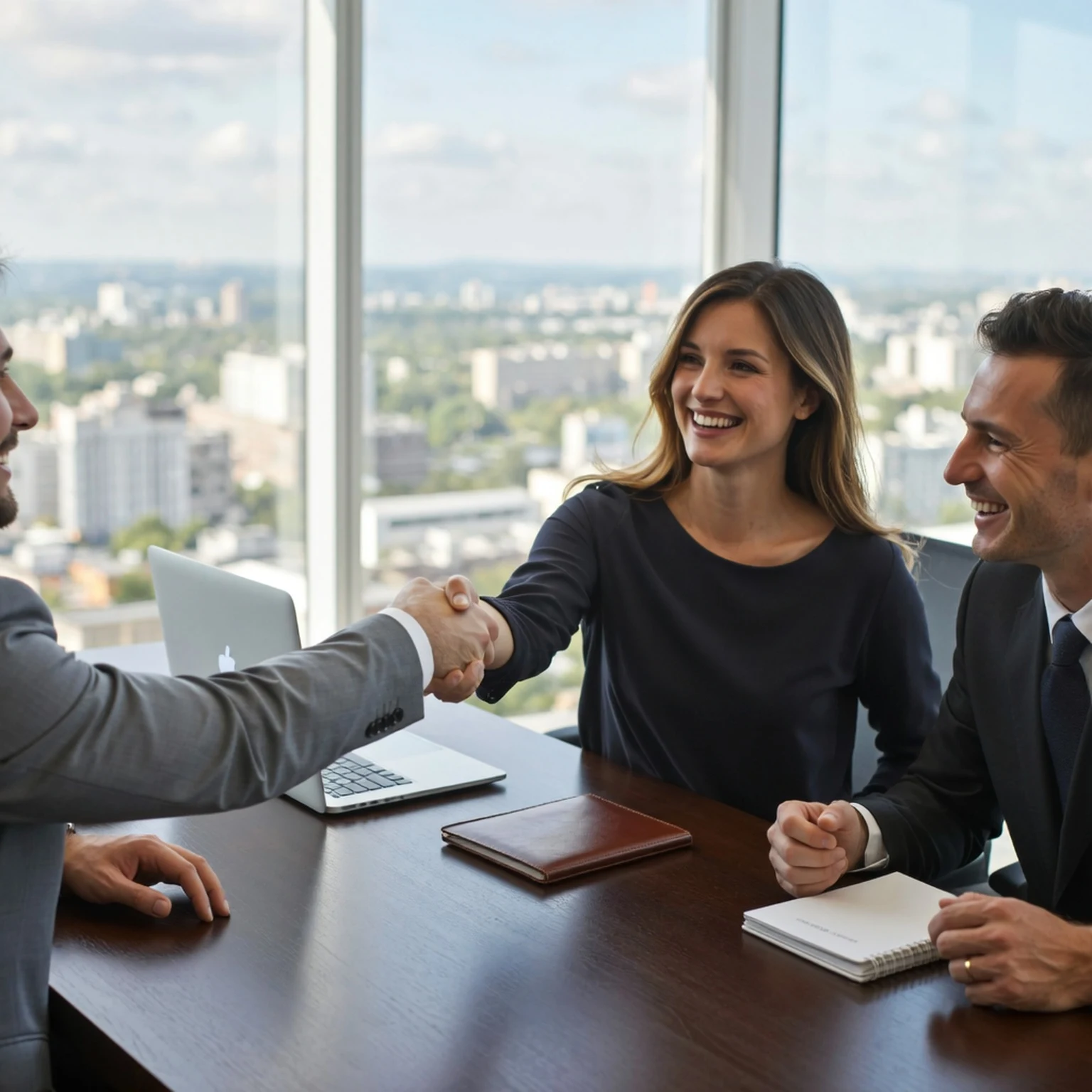 Proactive savings finance consultants in an office
