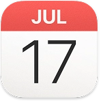 Kalendersymbol mit dem Datum 17. Juli.