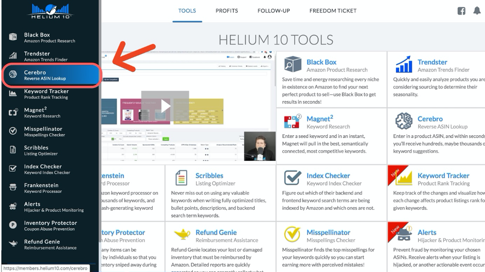 Keyword Recherche Tool Cerebro öffnen
