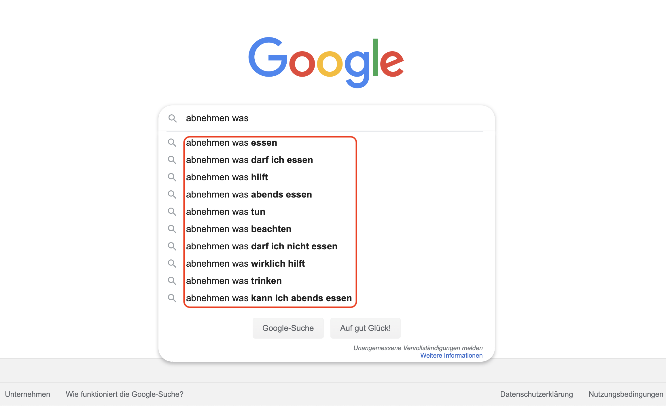 Nischen finden mit Google-Autosuggest und Frage-Wort
