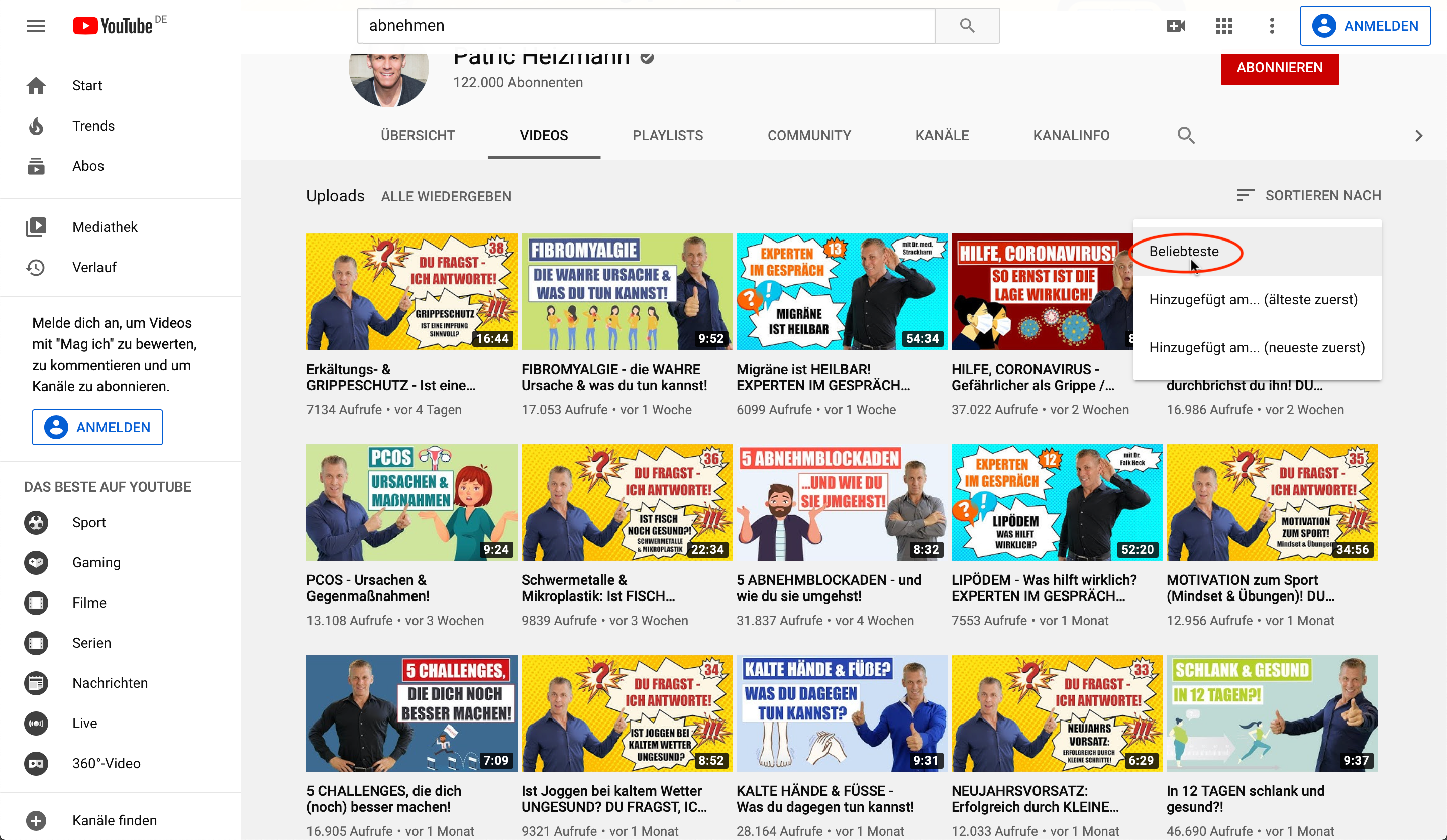 Nischen finden durch YouTuber