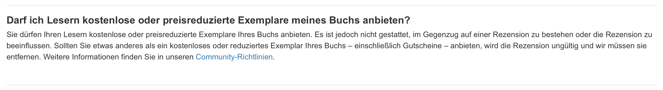 Amazon Rezensionen durch Sonderexemplare