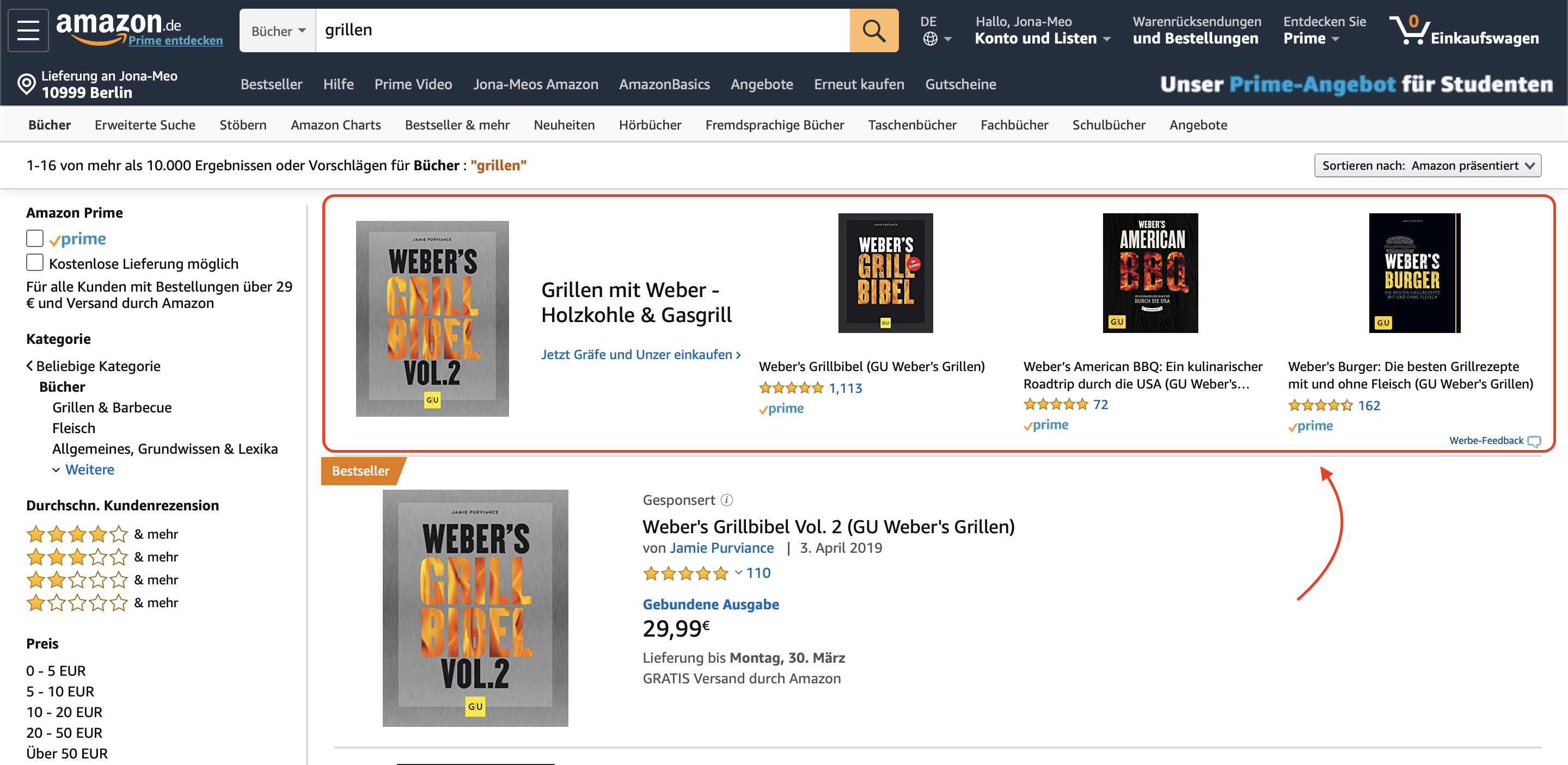 Amazon PPC mit Sponsored Brand Ads