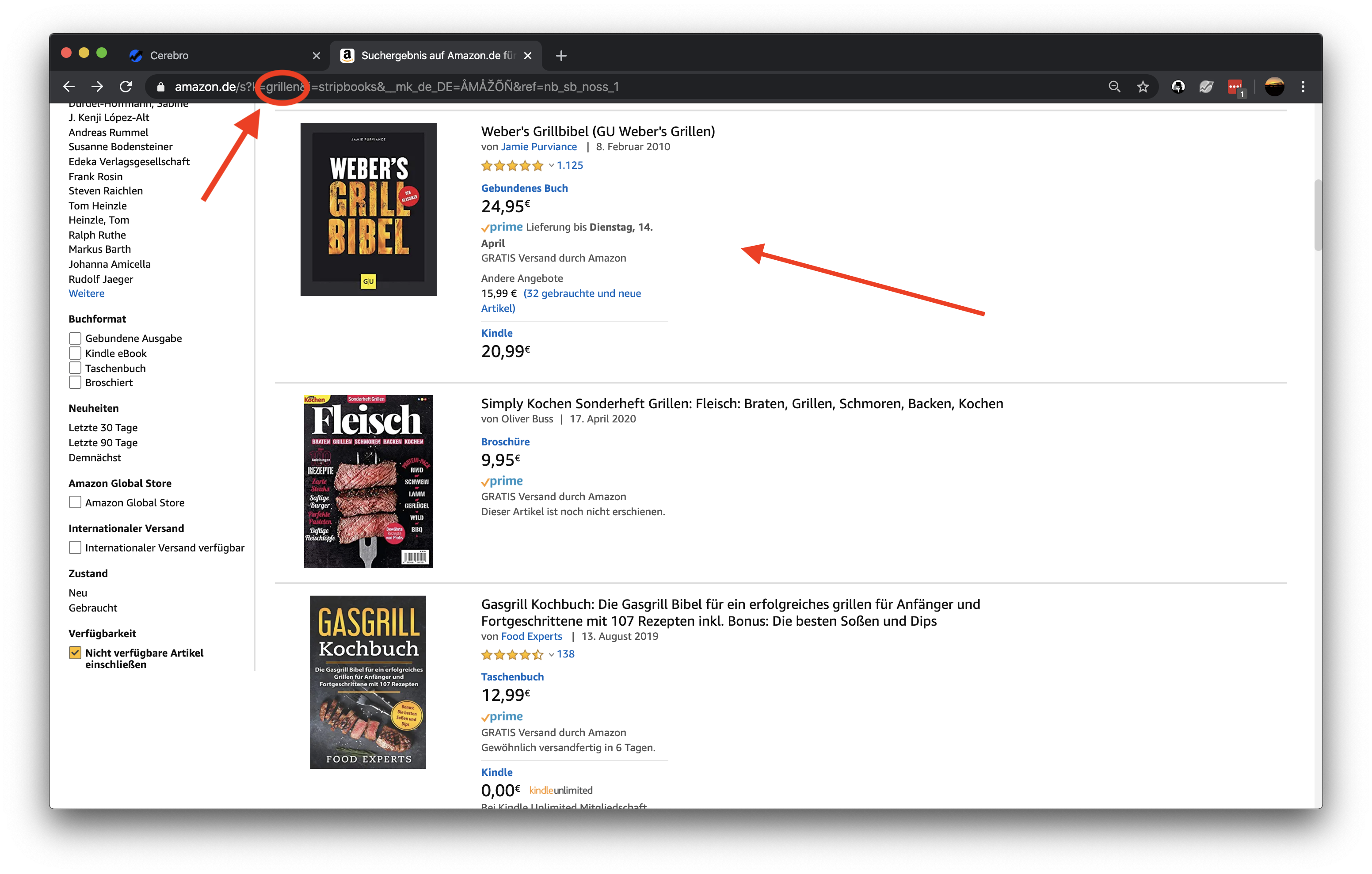 Organische Suchergebnisse