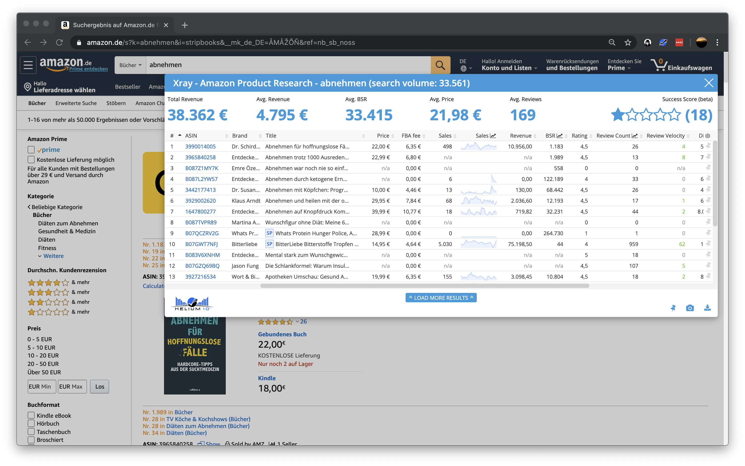 Amazon Nische finden mit X-Ray
