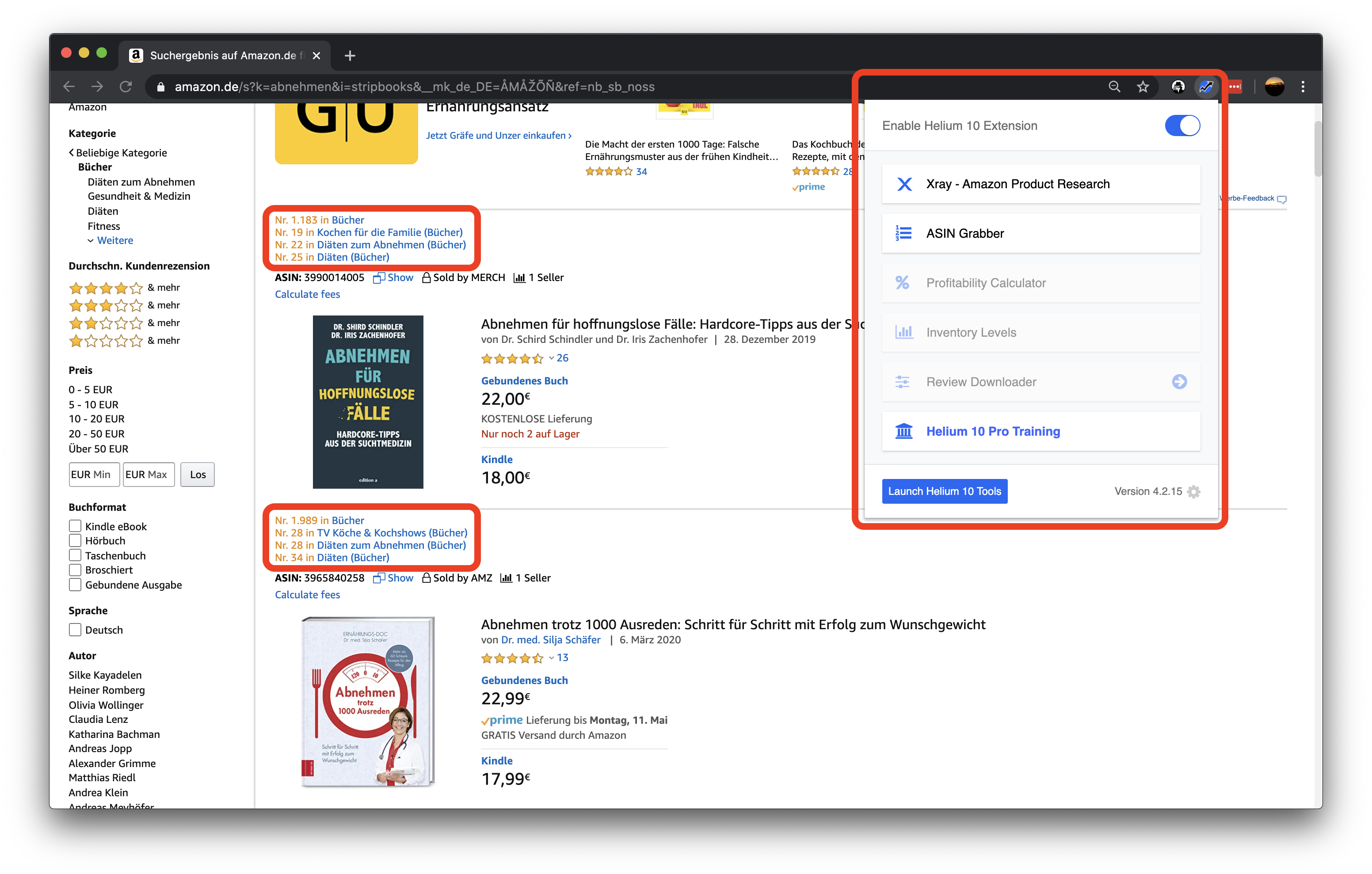 Amazon Nische finden mit HELIUM 10 X-Ray