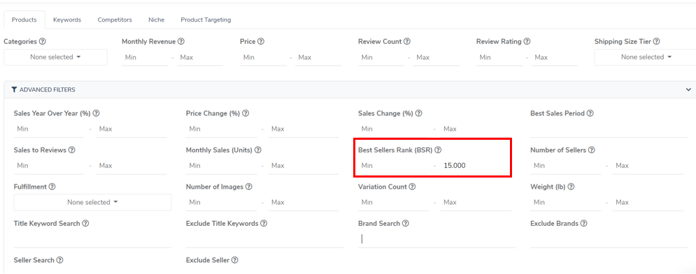 Bestsellerrang in Helium 10 Blackbox