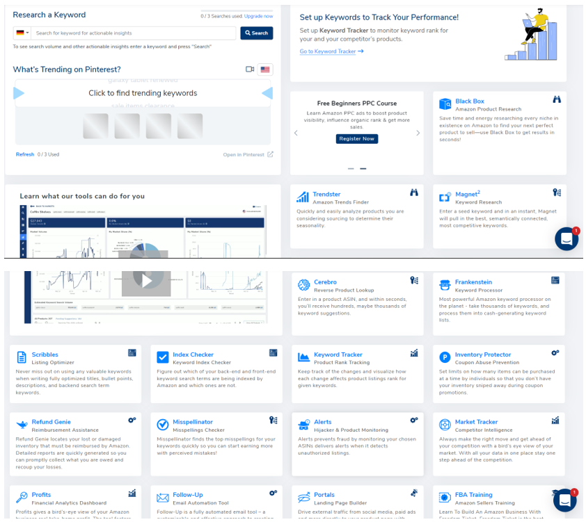 Startseite Helium 10
