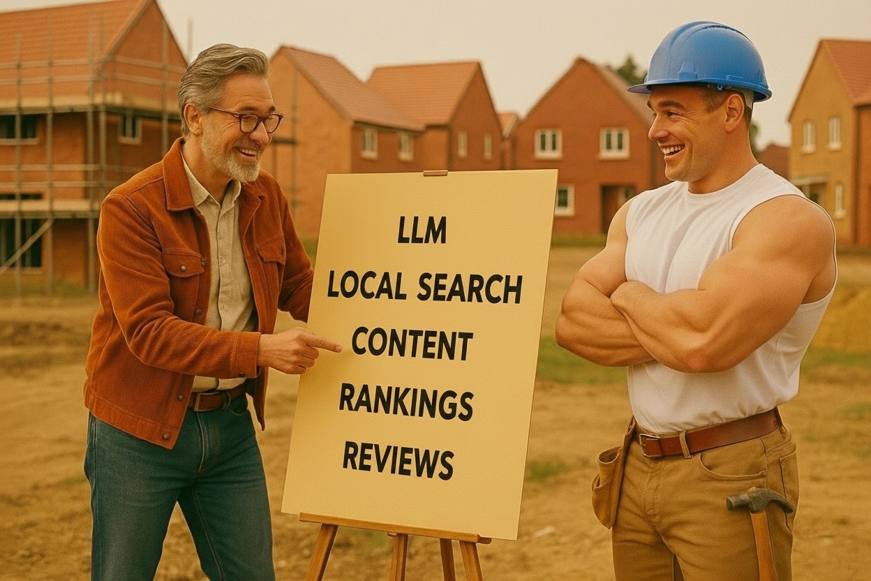 A Digital SEO / LLM marketer demonstrating benefits of Local Search for Construction Industry