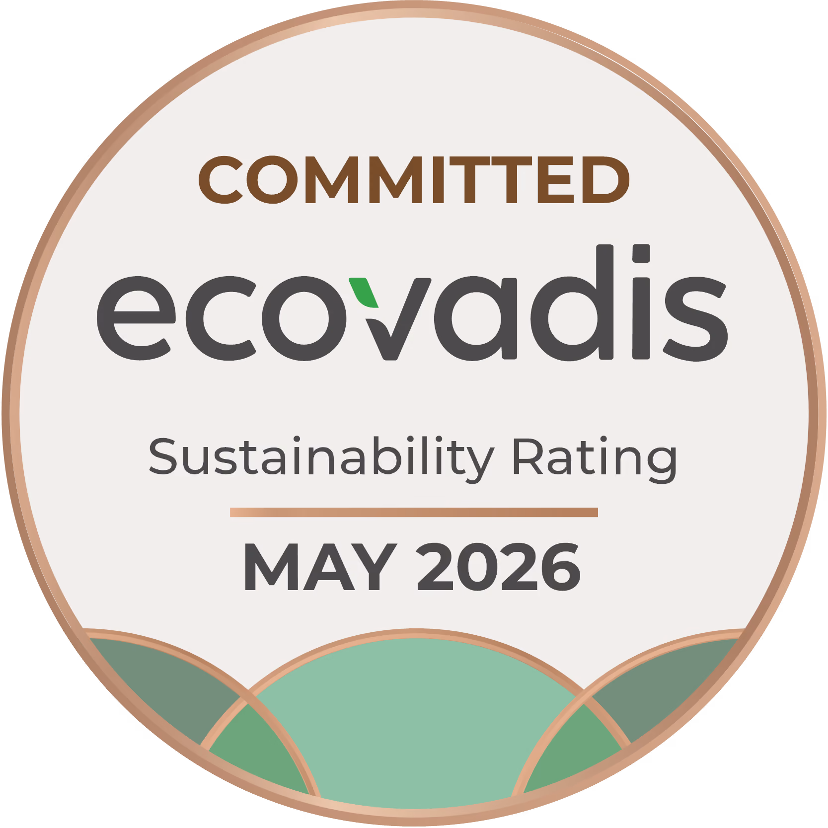 EcoVadis Committed sustainability rating badge, May 2026