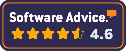 software advice 4.6 star rating badge