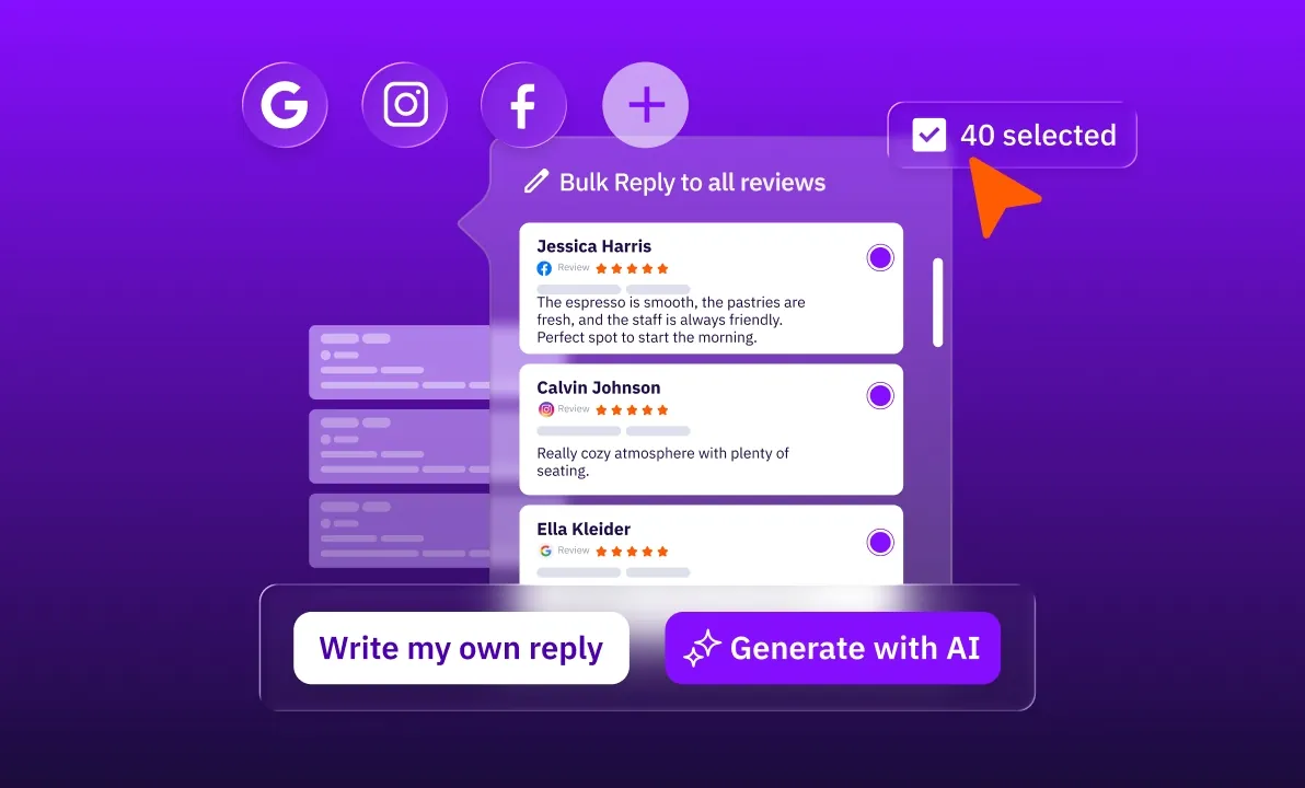Bulk review reply interface