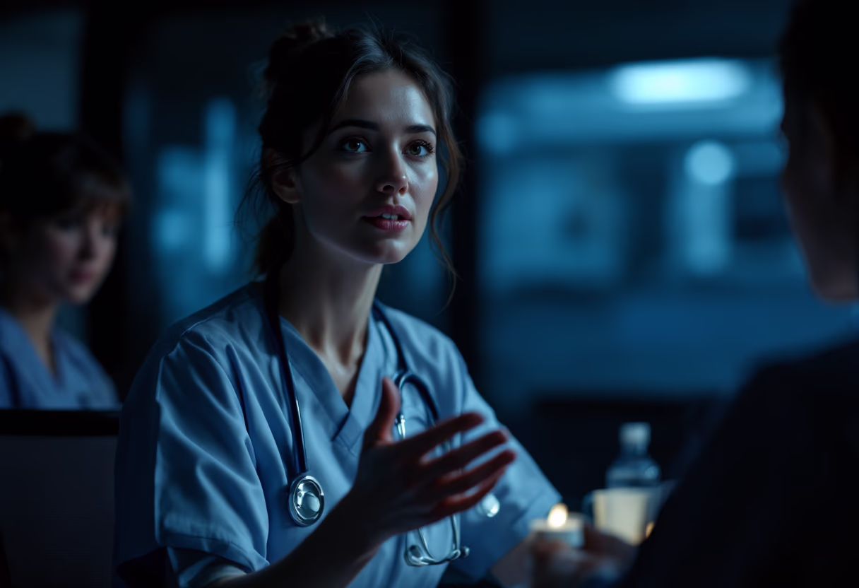 image of a team meeting (for a medical clinic)