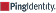 Ping Identity logo in red and black text on a dark background.