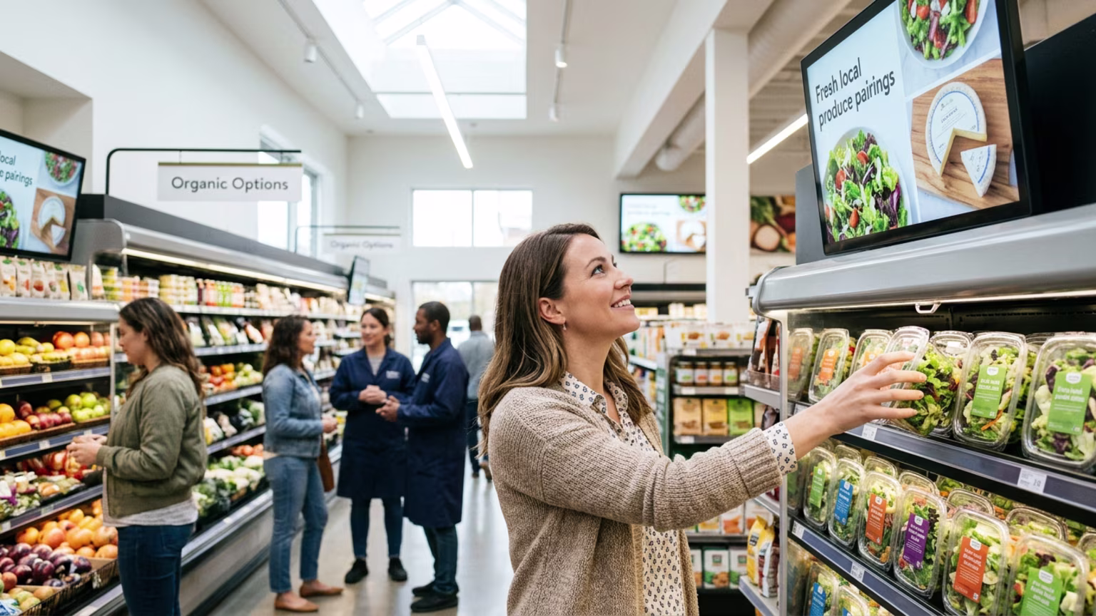 In-Store Retail Media Drives Grocery Purchases Through Precise Screen Placement