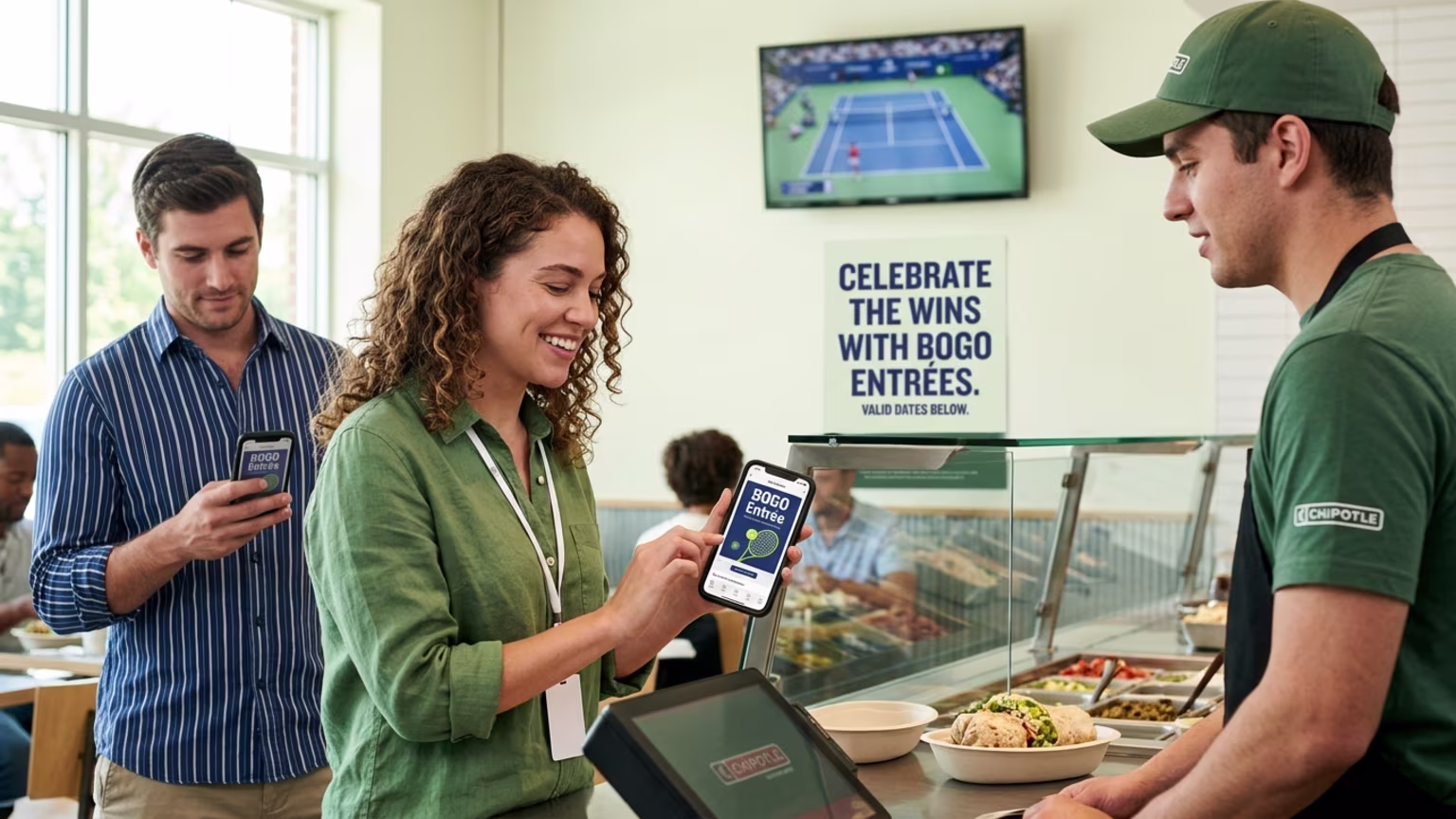 Chipotle Connects U.S. Open Tennis Wins to BOGO Entrée Promotion to Drive In-Restaurant Visits