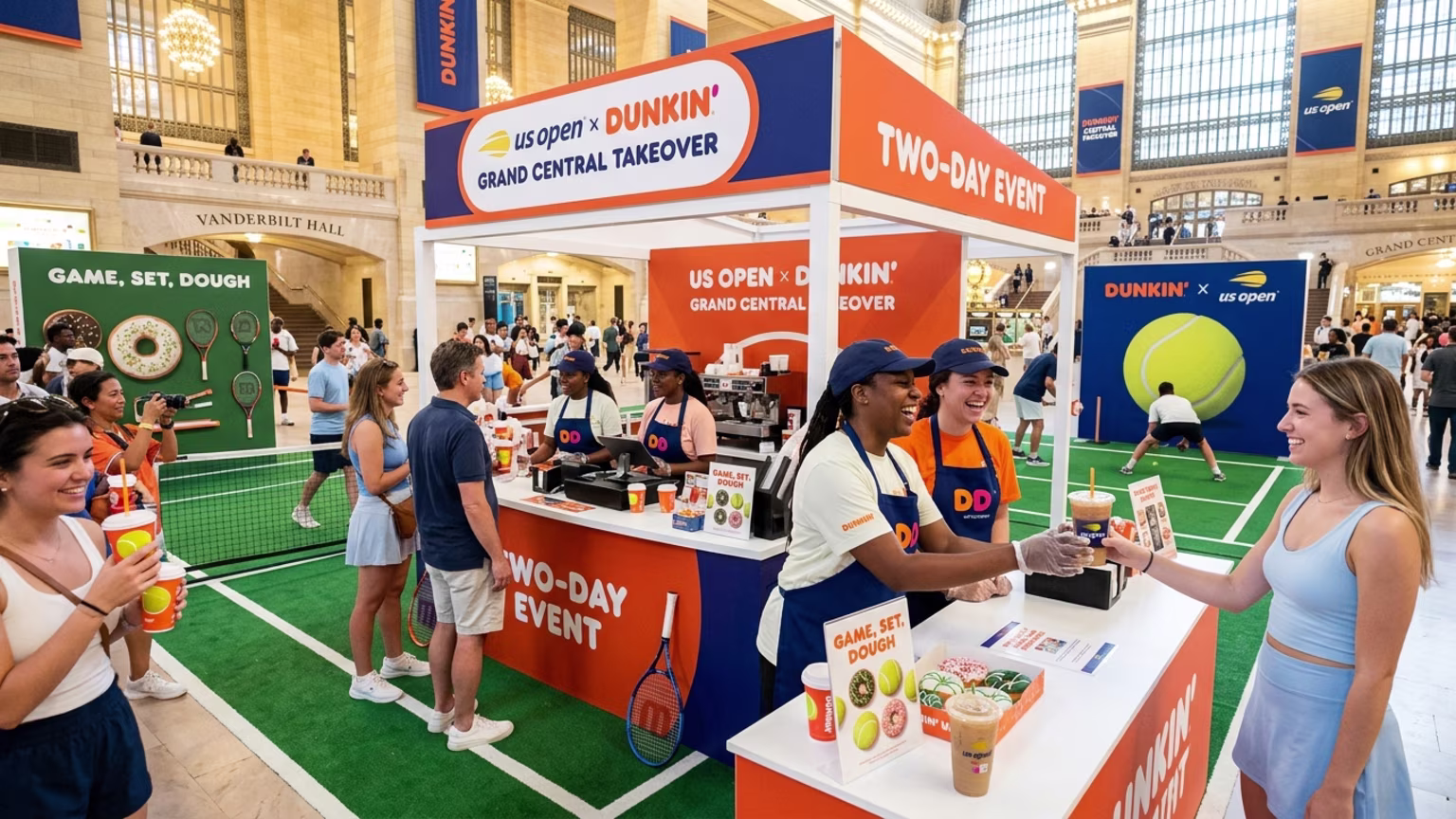 Dunkin' Stages Two-Day US Open-Themed Pop-Up Takeover at Grand Central