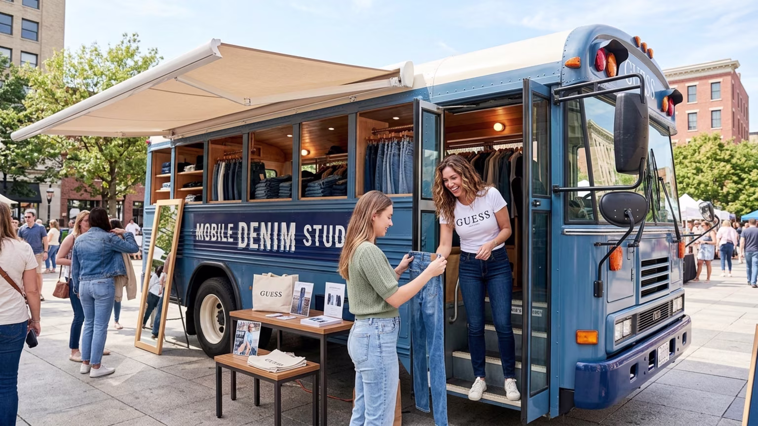 GUESS Rolls Out a Mobile Denim Bus to Reconnect With Lapsed Customers