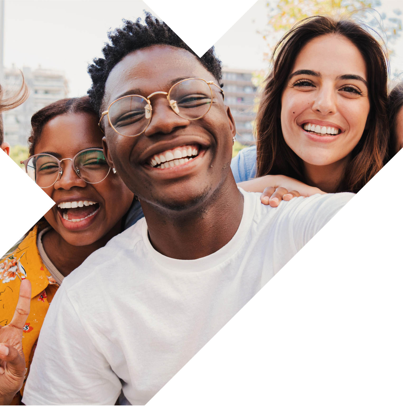 Young people smiling