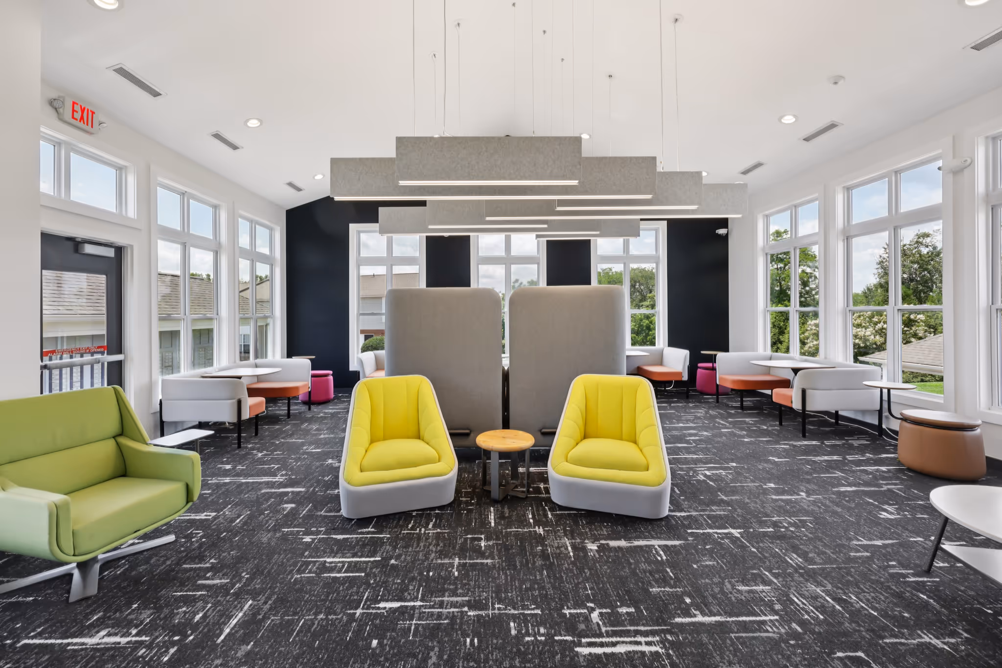 Clubhouse seating area with chairs