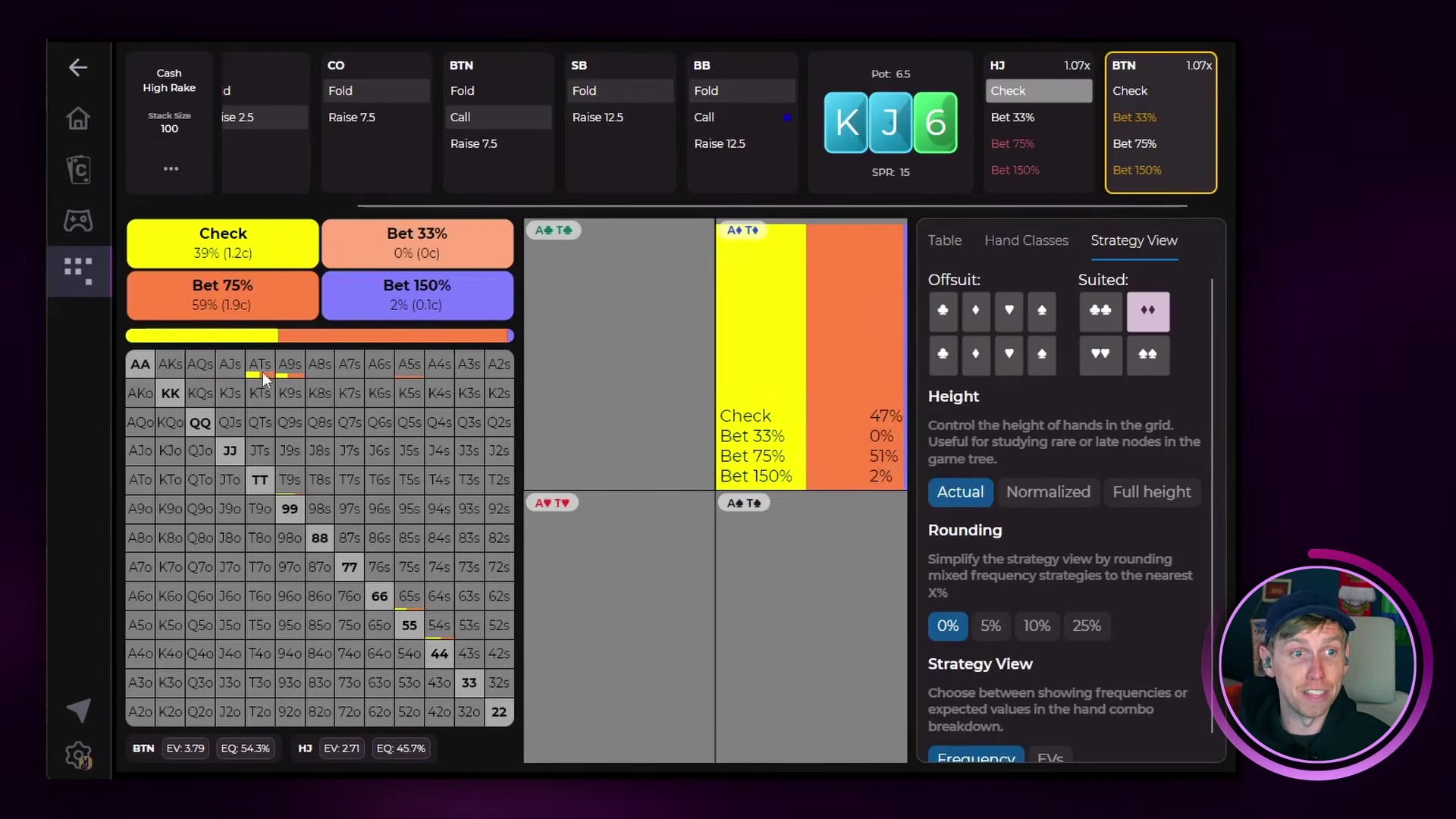 Normalized height mode selected in Strategy View tab