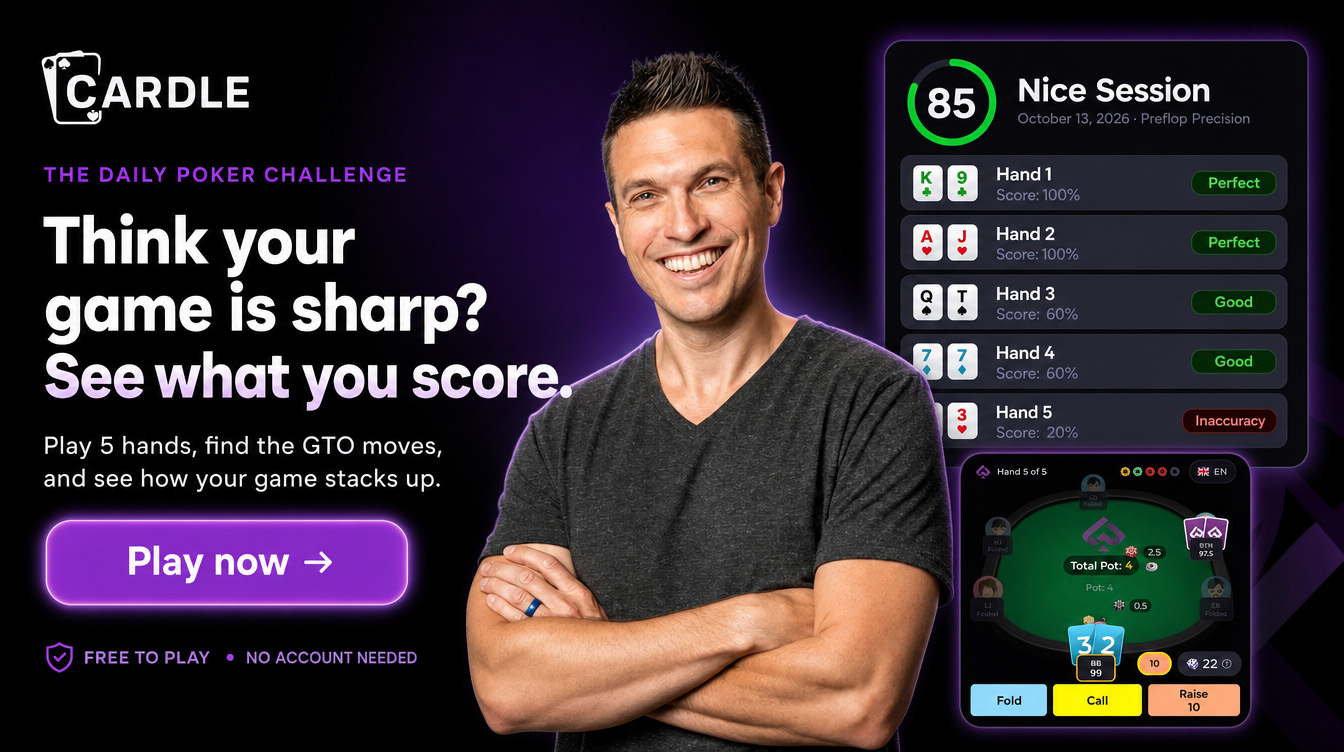Doug Polk challenges you to beat today's Cardle