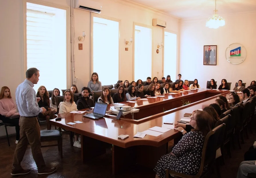 Mike speaking at a workshop
