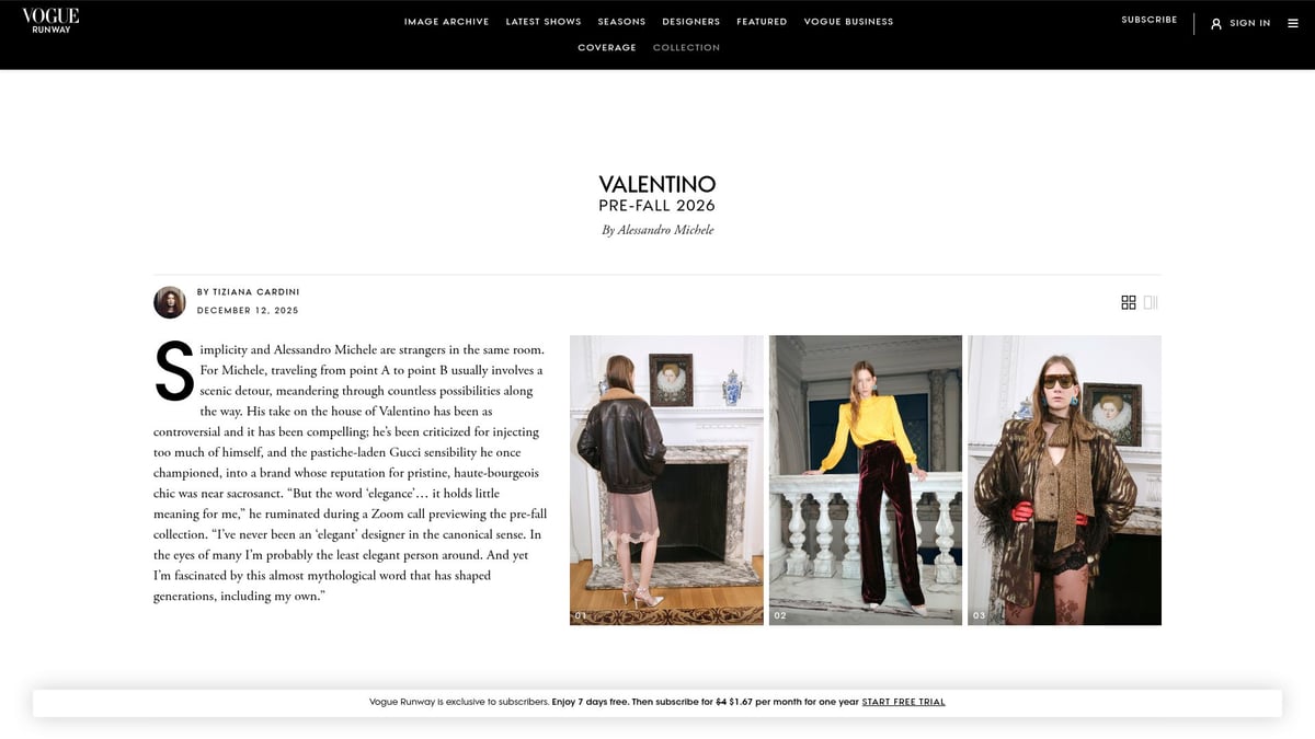 7 Must-See Designer Collections to Elevate Your Style in 2026 - Valentino – Pre-Fall 2026 Collection