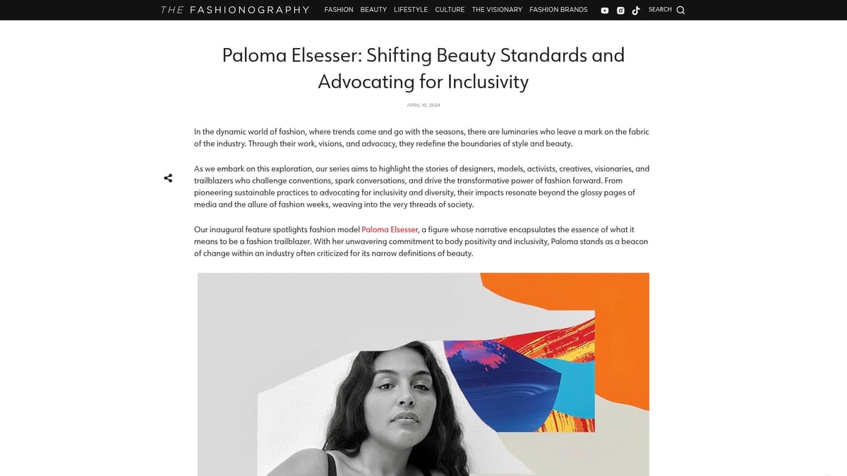 8 Fashion Models Redefining Style in 2026 - Paloma Elsesser: Championing Body Positivity and Inclusivity