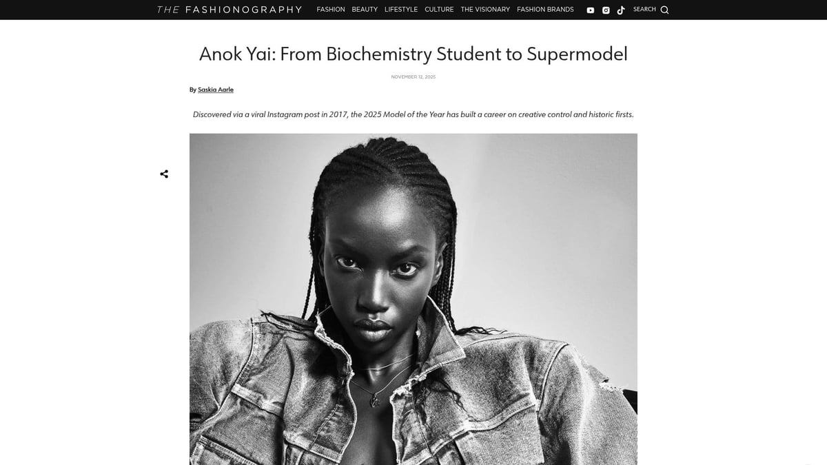 8 Fashion Models Redefining Style in 2026 - Anok Yai: Pioneering Creative Control and Representation