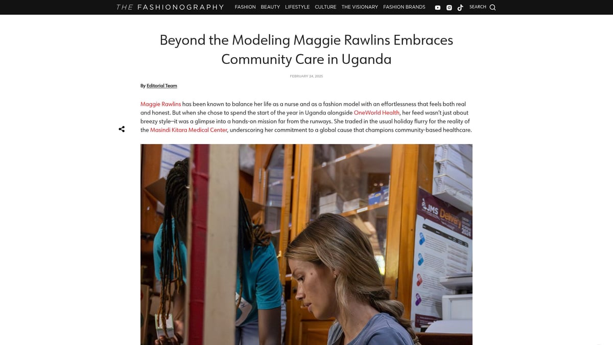 8 Fashion Models Redefining Style in 2026 - Maggie Rawlins: Blending Fashion and Philanthropy