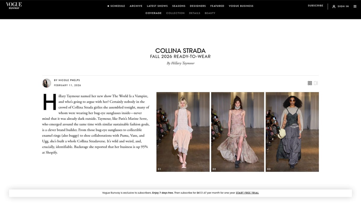 7 Must-See Fashion Collections to Inspire Your 2026 Wardrobe - Collina Strada Fall 2026 Ready-to-Wear