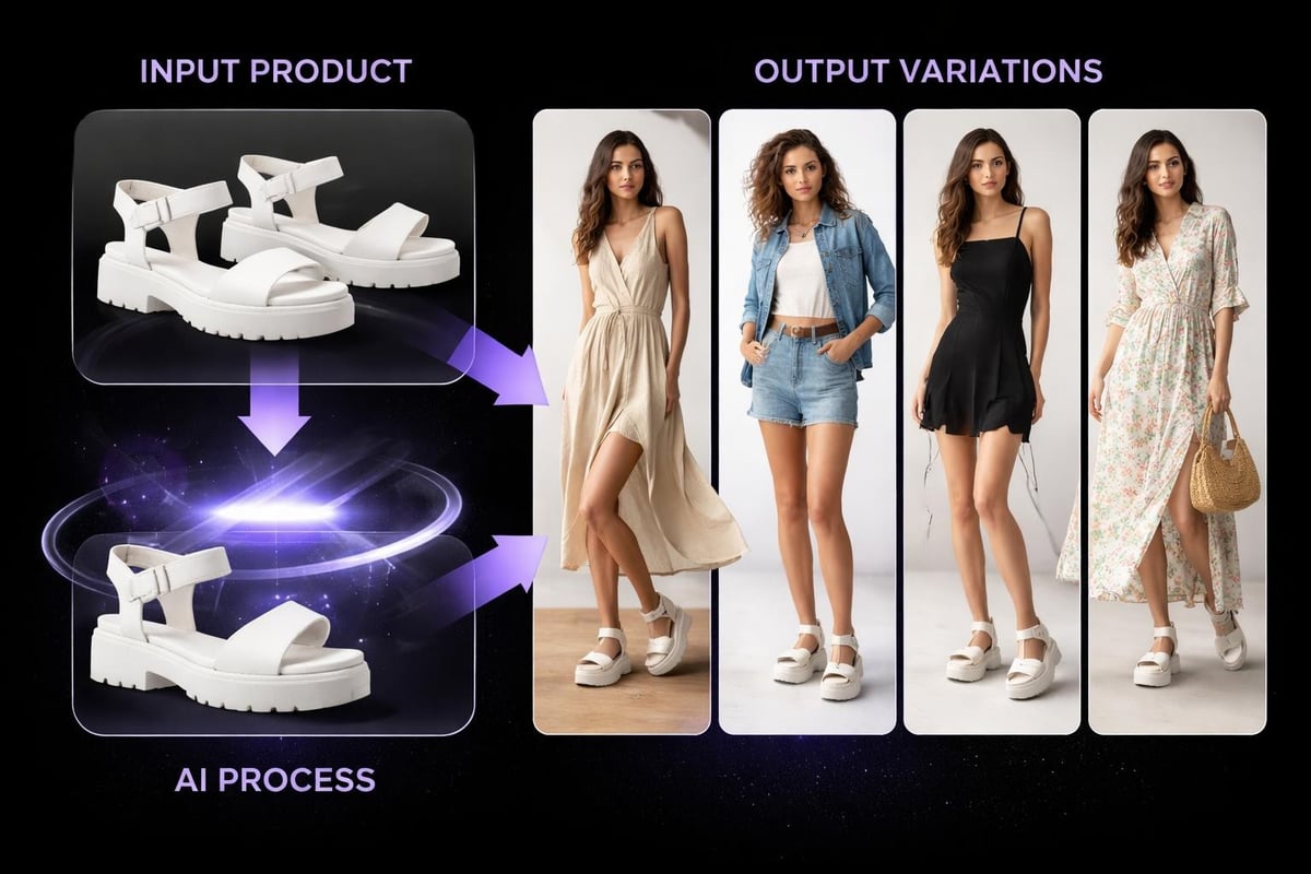 AI fashion model generation process