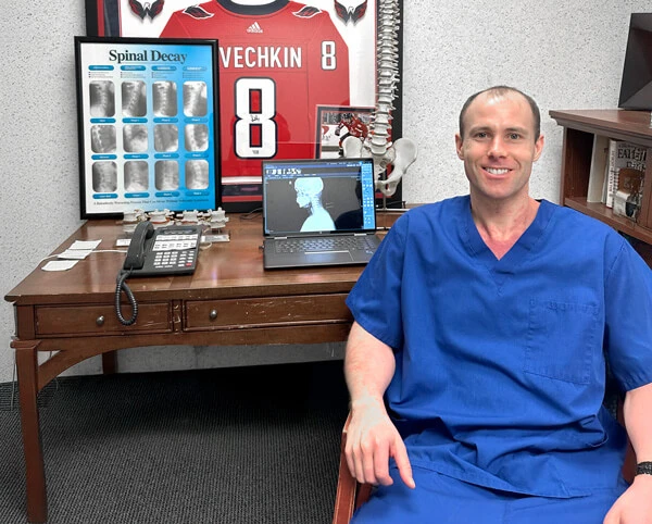 Dr. Armellino working in his office