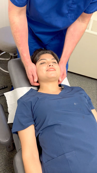 man gets relief with Chiropractic technique