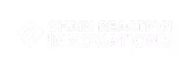 Chain Reaction Innovations logo with stylized interconnected shapes and bold text.